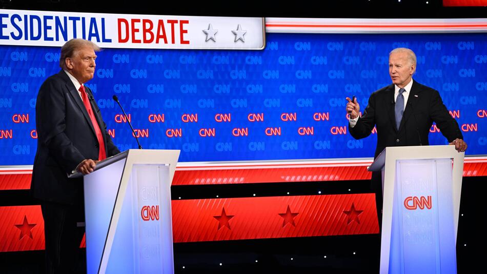 Donald Trump, Joe Biden bei der ersten TV-Debatte zur Präsidentenwahl