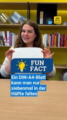 Fun Fact #07: Ein DIN-A4-Blatt kann man nur siebenmal falten