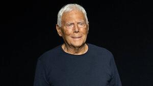 Giorgio Armani bei der Mailänder Fashion Week 2023.