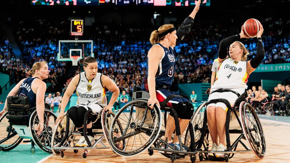 Deutschland gegen die USA beim Rollstuhlbasketball