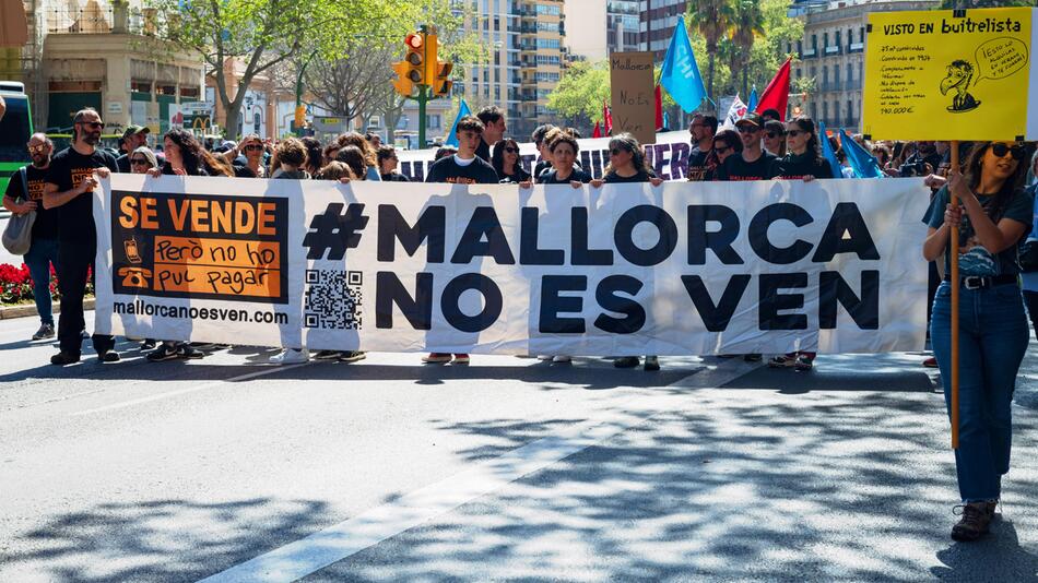 Protest gegeh Massentourismus auf Mallorca