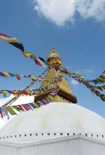 Restaurierte Stupa von Bodnath