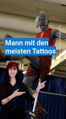 Er ist der Mann mit den meisten Tattoos der Welt