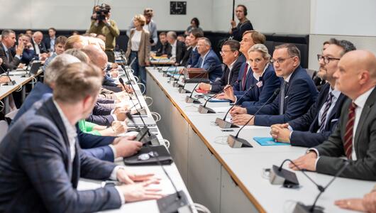 AfD-Probesitzung im ehemaligen FDP-Sitzungssaal