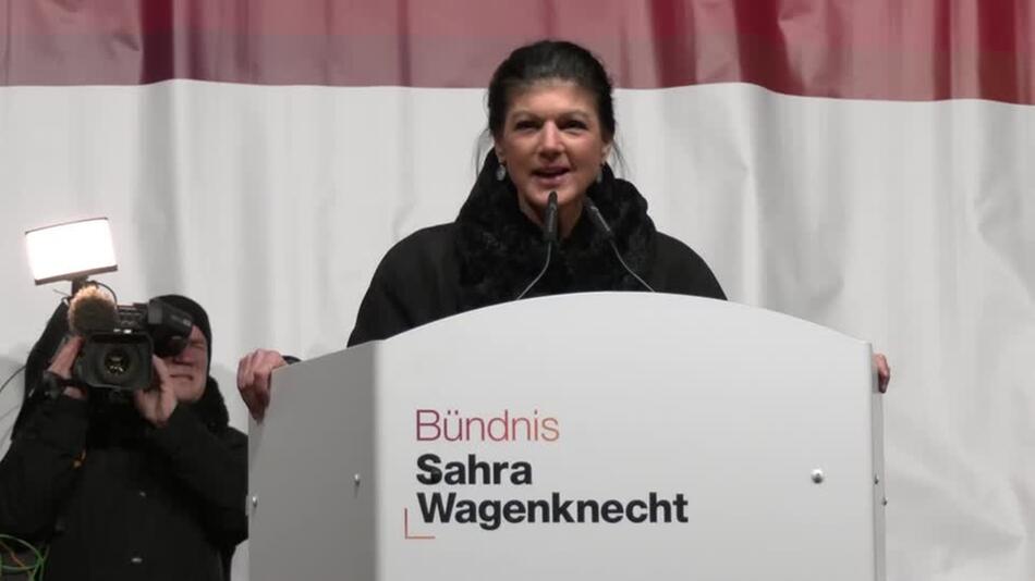 BSW: Wagenknecht wirft SPD und Grünen bei Wahlkampfauftakt Heuchelei vor