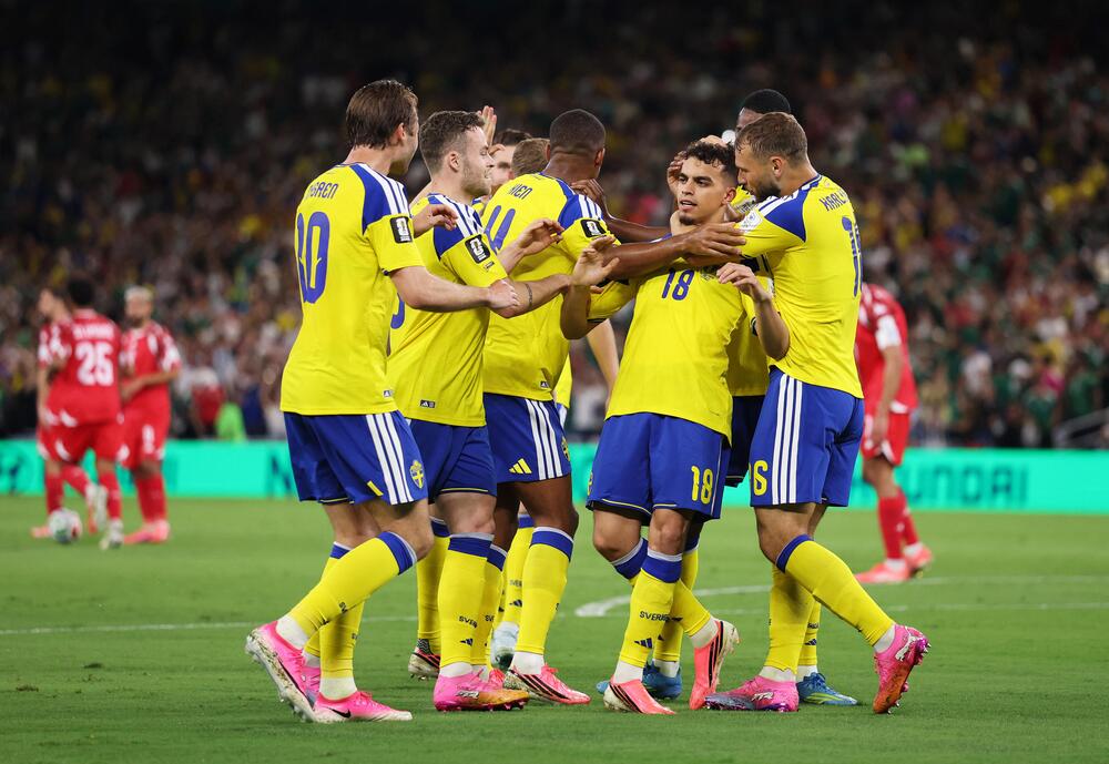 Yasin Ayari scored twice against Tunisia. © Getty Images/Luke Hales