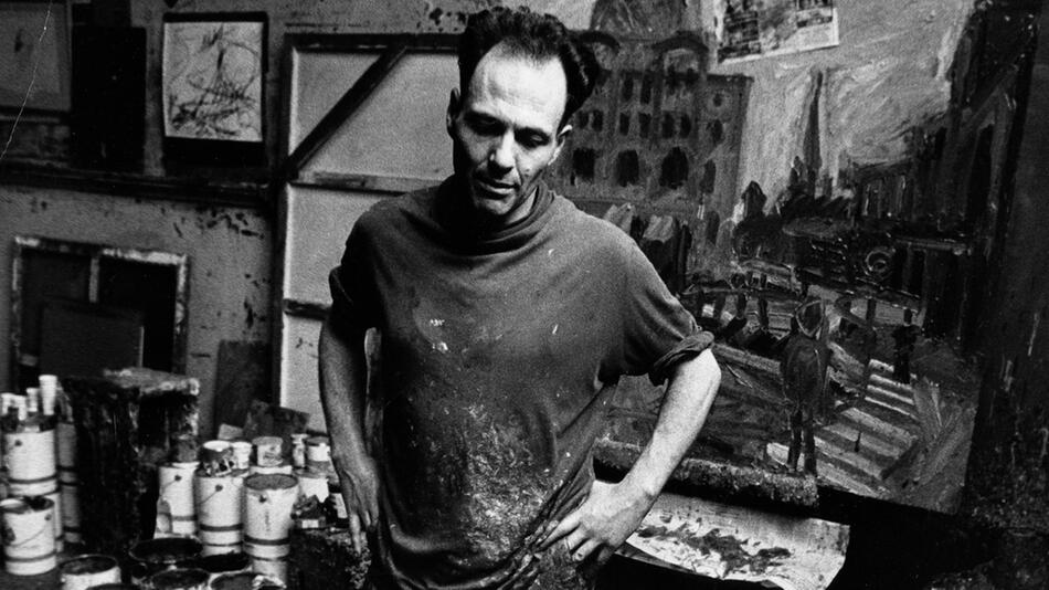 Frank Auerbach auf einer undatierten Aufnahme aus seinem Studio.