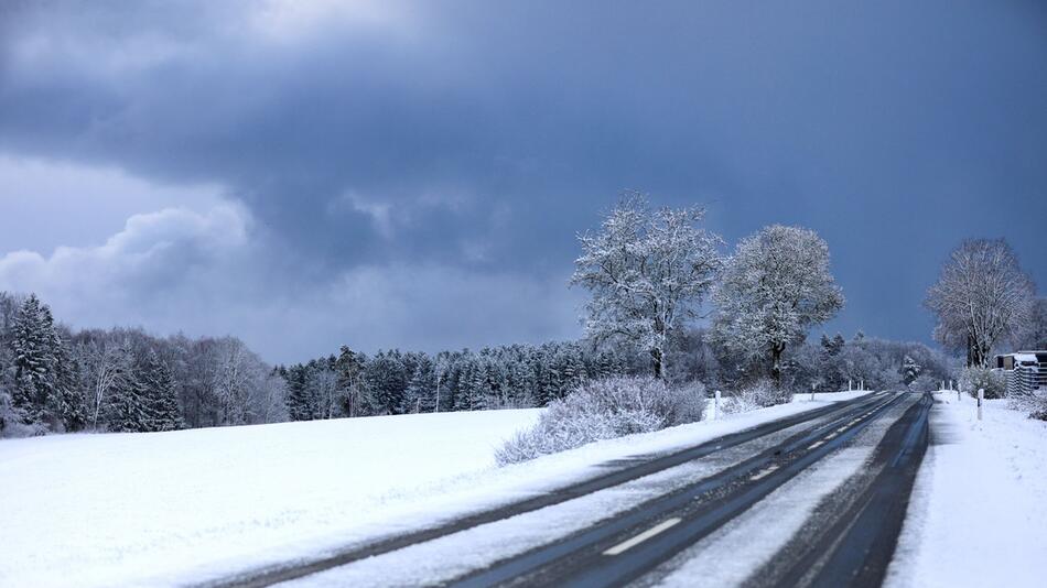 Schnee auf der Schwäbischen Alb