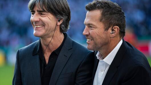 Joachim Löw (l) und Lothar Matthäus (r)