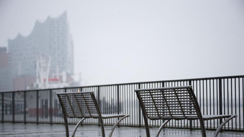 Schneeregen in Hamburg