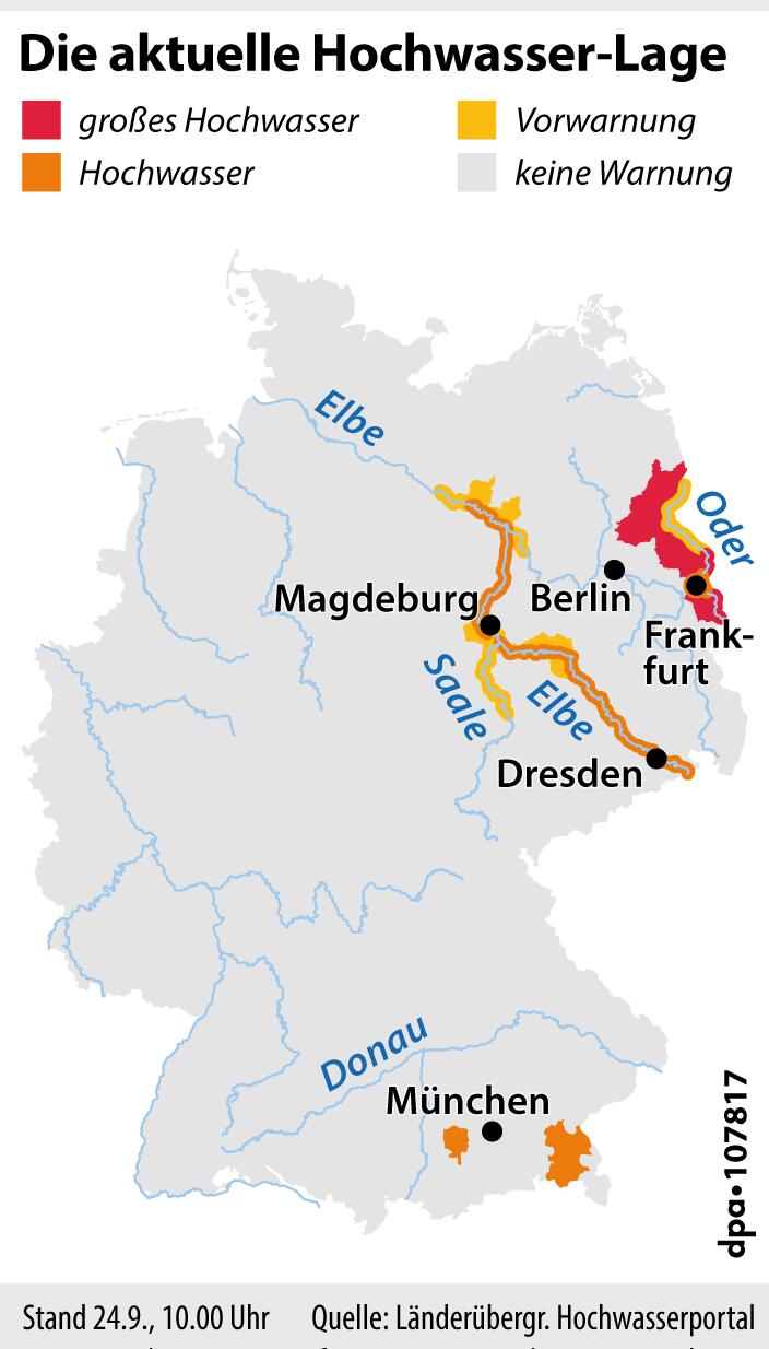 Aktuelle Warnungen in Deutschland