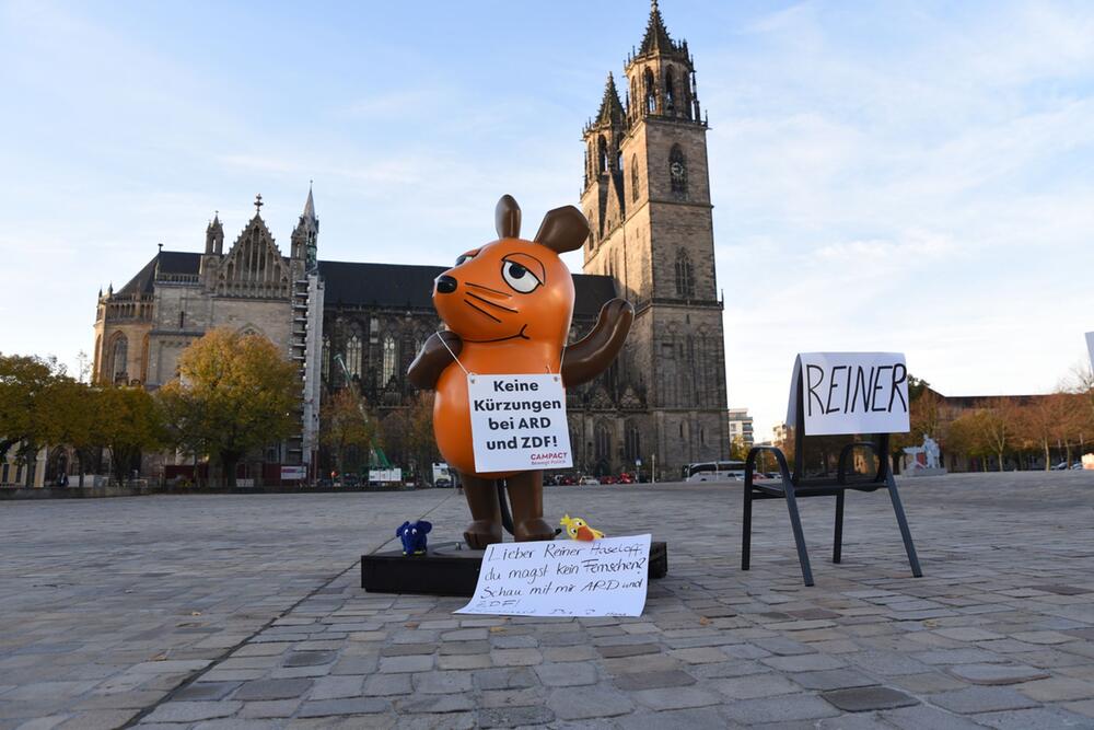 Entführte Figur der "Sendung mit der Maus" steht in Magdeburg