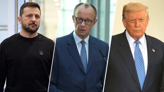 Wolodymyr Selenskyj, Friedrich Merz und Donald Trump