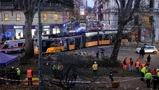 Straßenbahn in Mailand entgleist