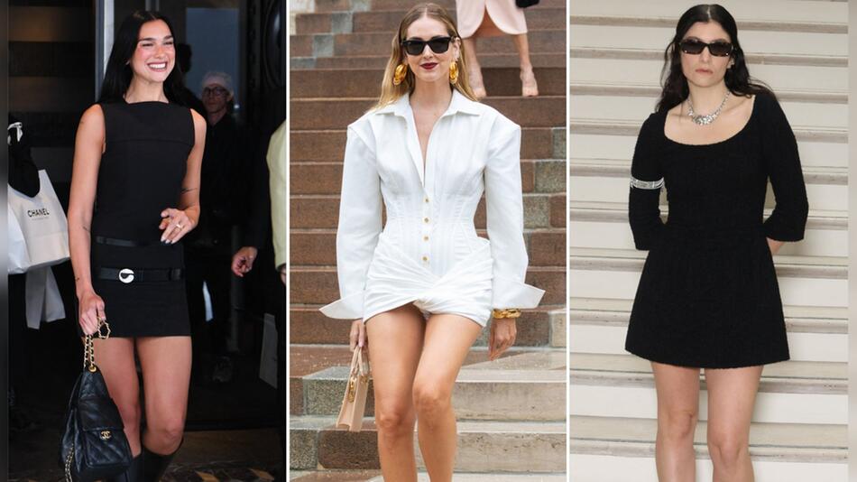 Dua Lipa, Chiara Ferragni und Lorde in Paris in Minikleidern, die zwar kurz sind, aber seriös wirken