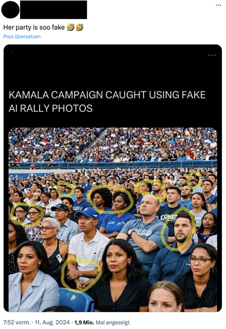 Kamala Harris Kampagne KI Bild