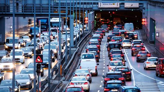 Stau im Berufsverkehr in München