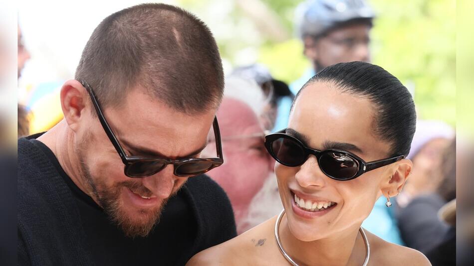 Channing Tatum und seine Verlobte Zoë Kravitz bei der Hollywood-Walk-of-Fame-Zeremonie für Lenny ...