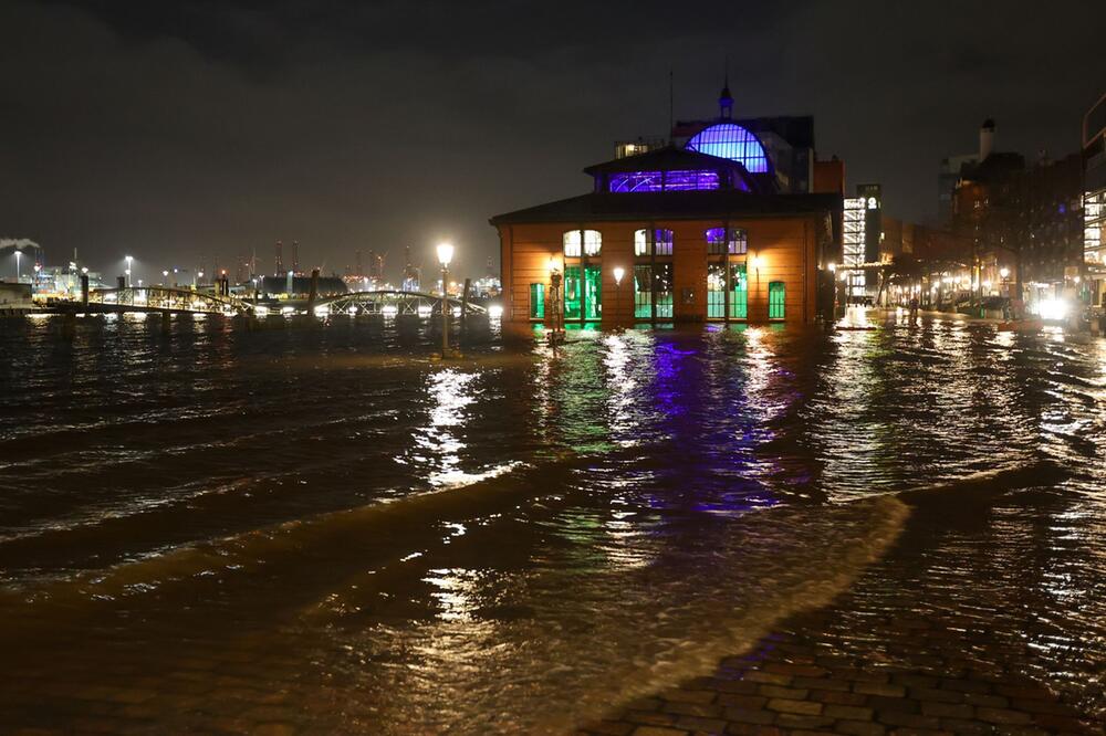 Sturmflut in Hamburg