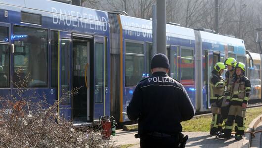 Brandanschlag in Straßenbahn in Gera