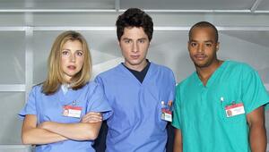 Sarah Chalke, Zach Braff und Donald Faison (r.) waren die Hauptstars von "Scrubs".