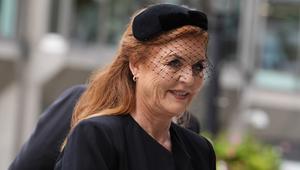 Sarah Ferguson, hier bei einer Beerdigung im Jahr 2025.