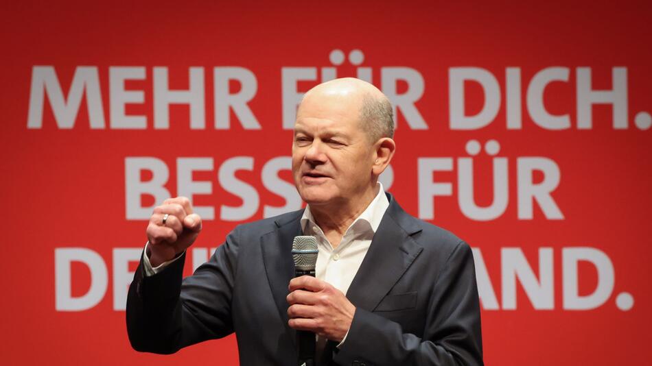 Wahlkampf SPD - Bundeskanzler Scholz in Hamburg