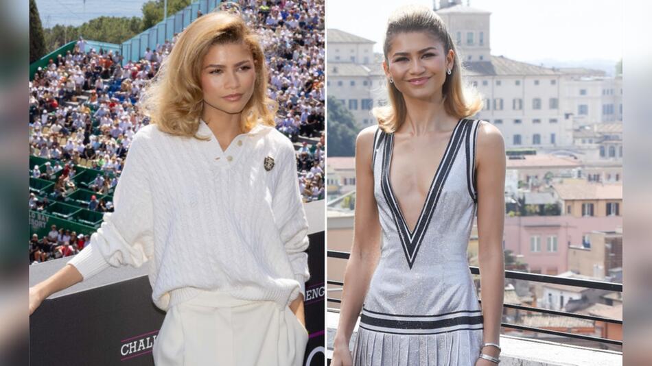 Zendaya glänzte sowohl in Monaco (li.) als auch in Rom (re.) mit ihren stylischen Tennis-Looks.