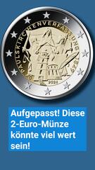 Hype um 2-Euro-Münze: Jetzt checken – könnte 3.500 Euro wert sein!