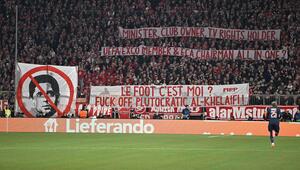 Das Protestbanner der Bayern-Fans beim Spiel gegen Paris Saint-Germain