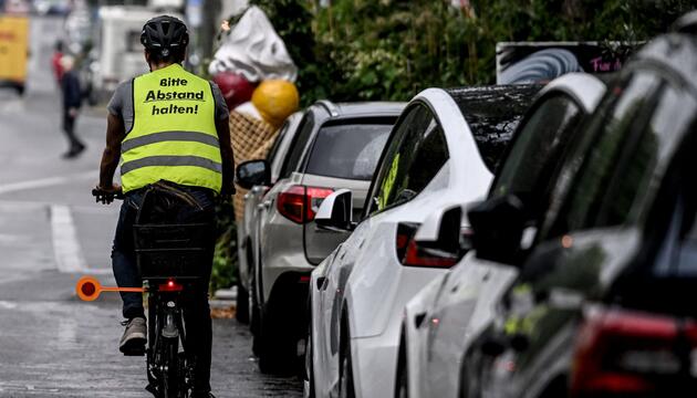 Radfahrer im Straßenverkehr