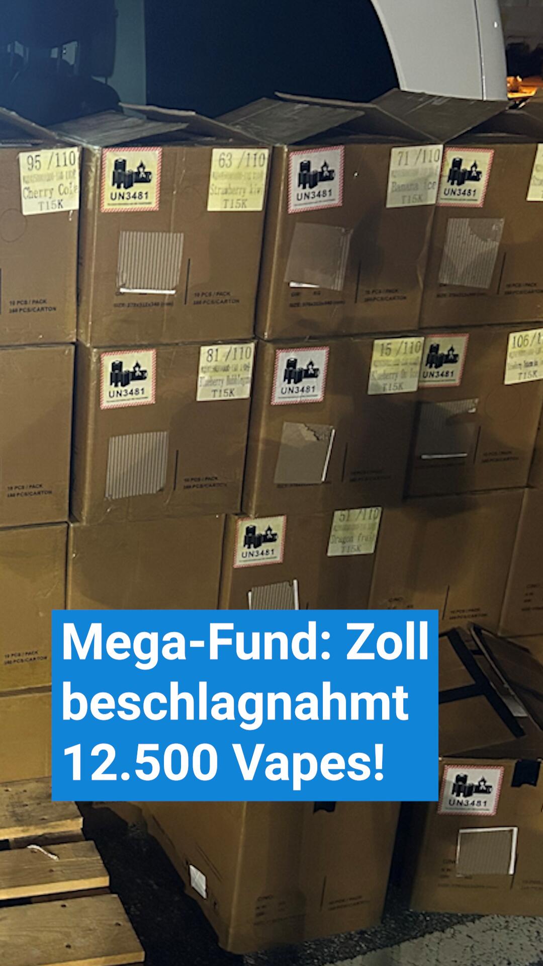 vapes zoll HZA-UL: Zollkontrollen in Grenzpaketshops/Kartonweise unversteuerte  E-Zigaretten main image 0
