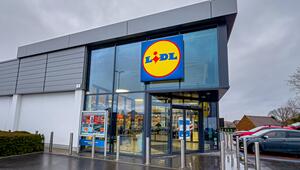 Eingang eines typischen Lidl-Marktes.