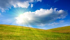Sonne scheitn über Feld