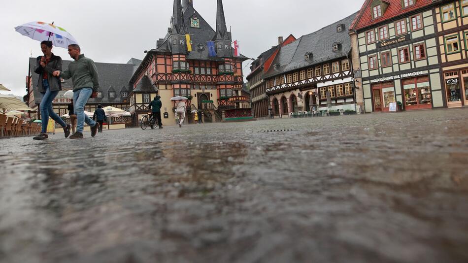 Regenwetter in Sachsen-Anhalt