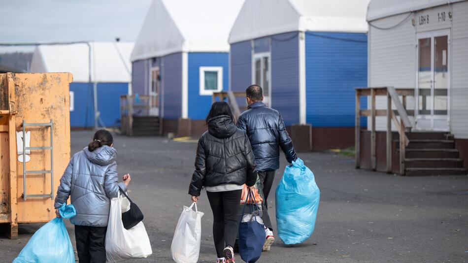 Flüchtlinge in der Erstaufnahmeeinrichtung (HEAE) in Gießen