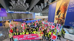 Verdi-Warnstreik am Flughafen Frankfurt