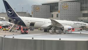 Flughafen Frankfurt - Dreamliner Fahrwerk knickt ein