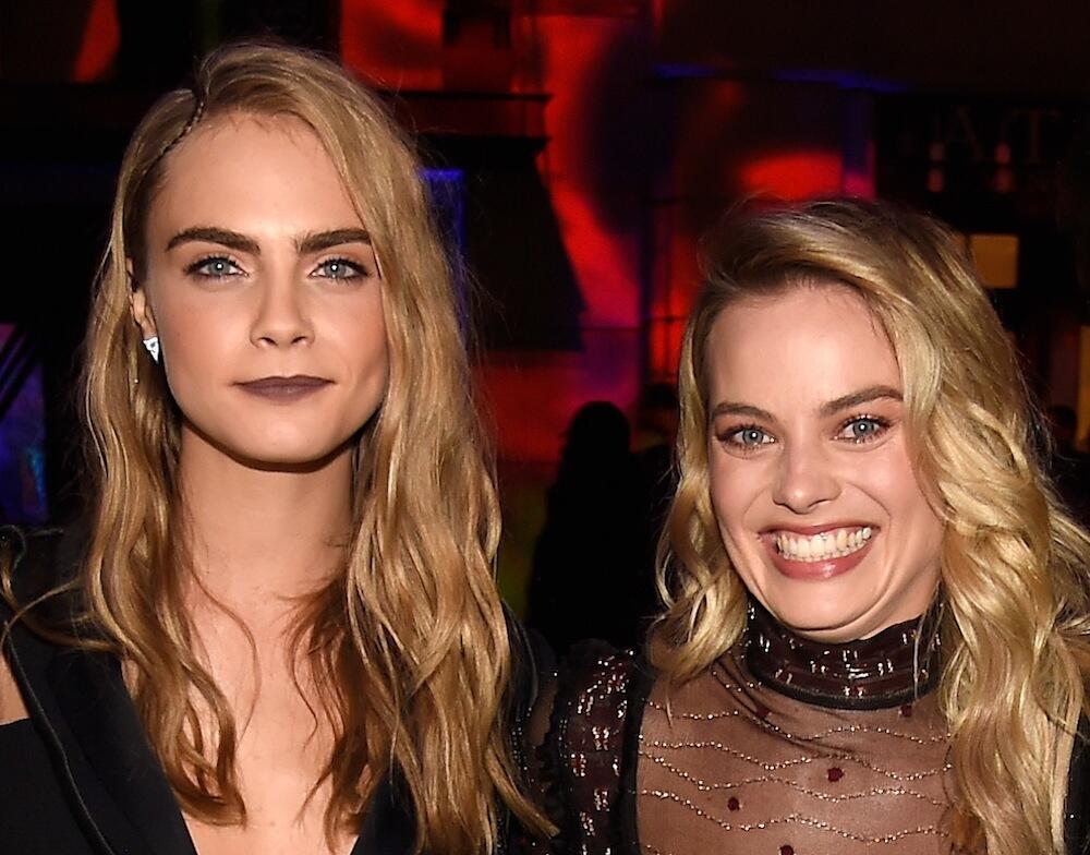 Margot Robbie Kisses Cara Delevingne