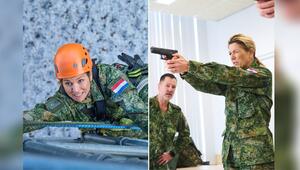 Königin Máxima zeigte bei allen Übungen vollen Einsatz.