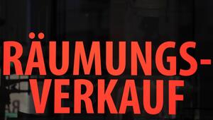 Räumungsverkauf im Einzelhandel