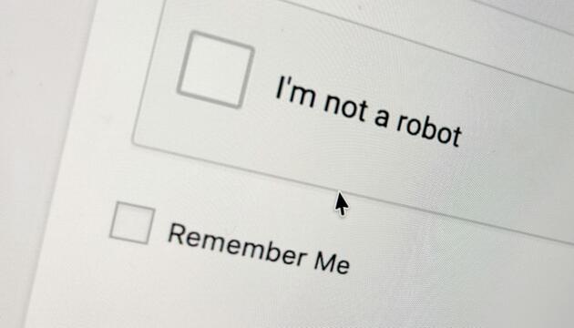 Captcha-Feld auf einer Website