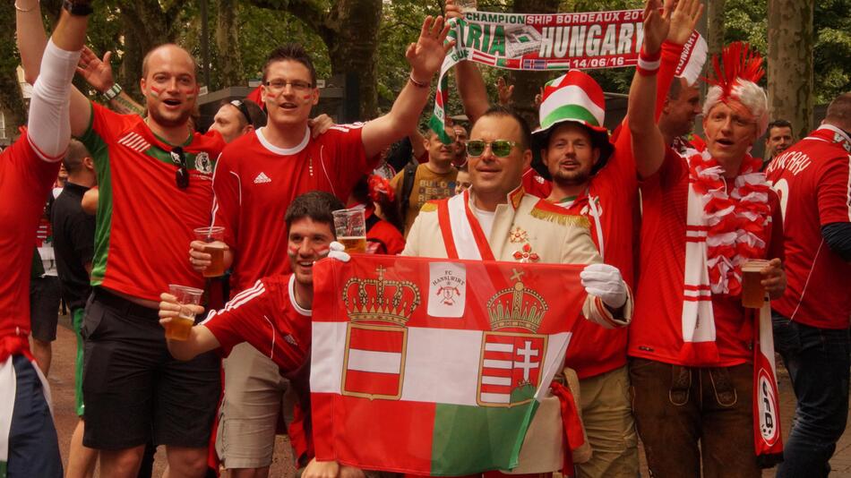 Ungarn, Österreich, Fans, EM 2016