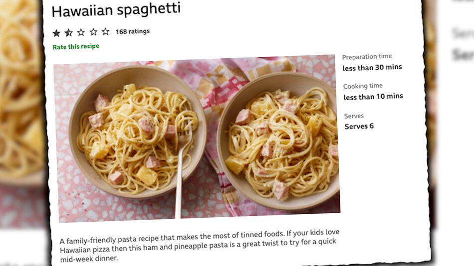 Ungewöhnliche Kombination: Spaghetti-Rezept der BBC löst Shitstorm aus