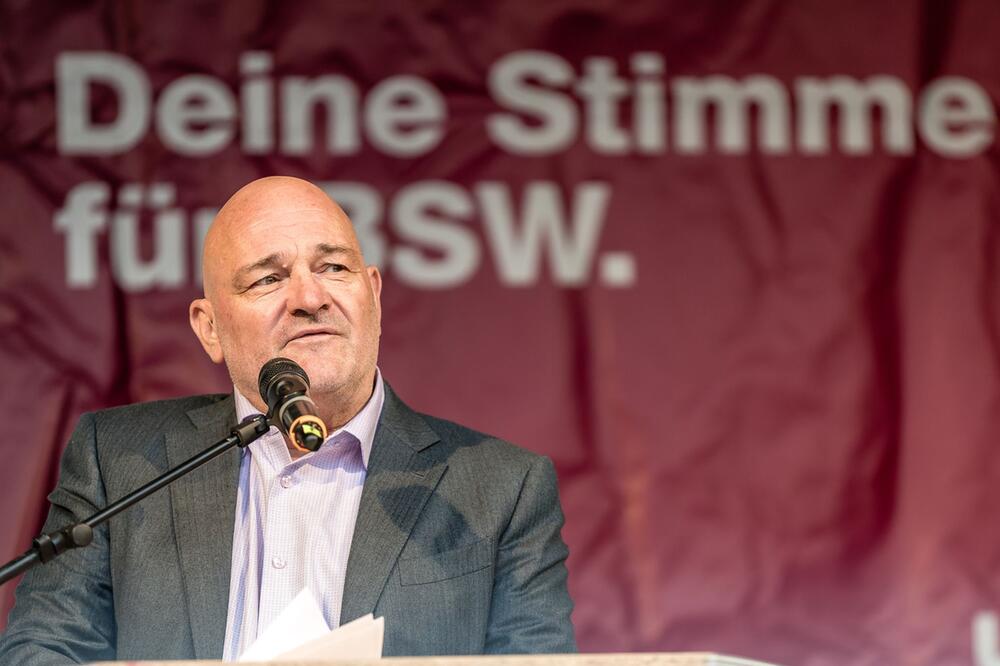 Wahlkampf Bündnis Sahra Wagenknecht in Brandenburg