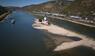 Niedrigwasser Rhein bei Kaub