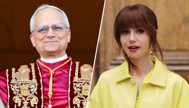 Papst Leo XIV. bremst "Emily in Paris" mit Lily Collins aus.