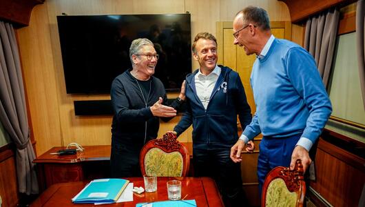 Starmer, Macron und Merz auf dem Weg in die Ukraine