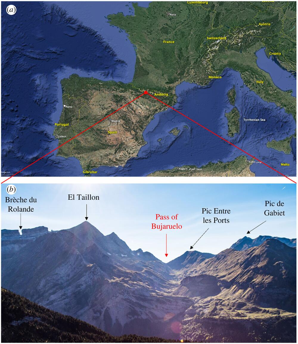 Das Pyrenäengebirge und der Bujaruelo-Pass