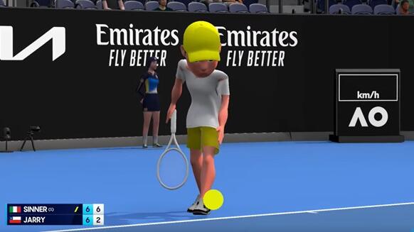 Tennis-Star Jannik Sinner im Cartoon-Look